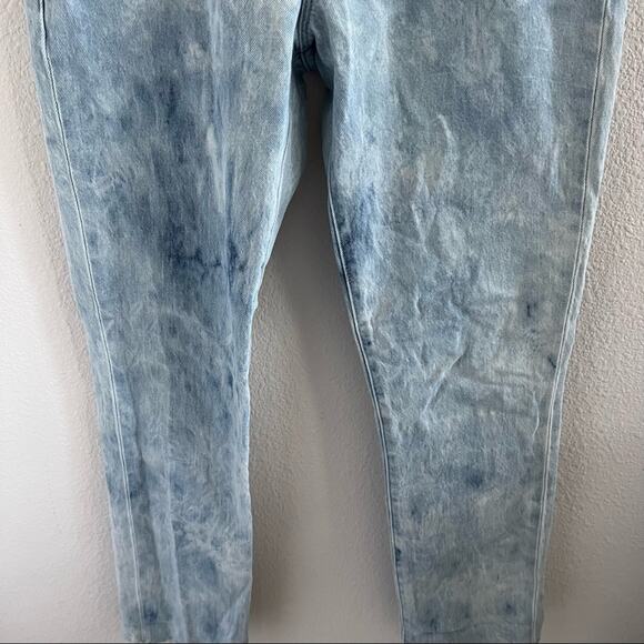 FRAME Denim Le High Straight Jeans Acid Wash Trendy Y2K Vibes Fray Folded Hem 28 - Picture 4 of 12